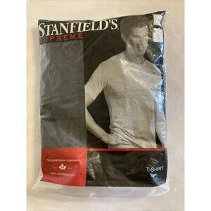 Stanfield's Supreme Men's T-Shirt Large (42-44) L Tall Black Vintage